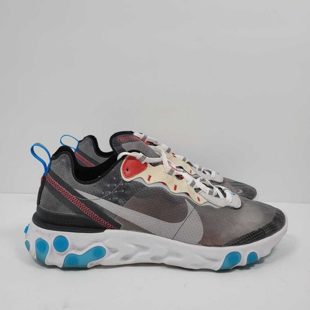 Nike react element 87 Men's Dark Grey Pure Platinum Sneakers AQ1090-003 US Sz 10